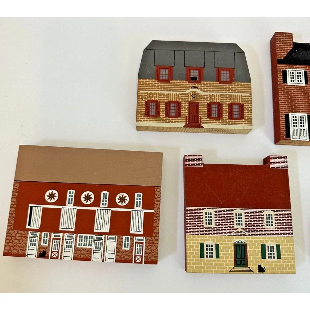 Cat's Meow Village Set Gerneral Store Barn Series Winkler Bakery Calef's Set 7